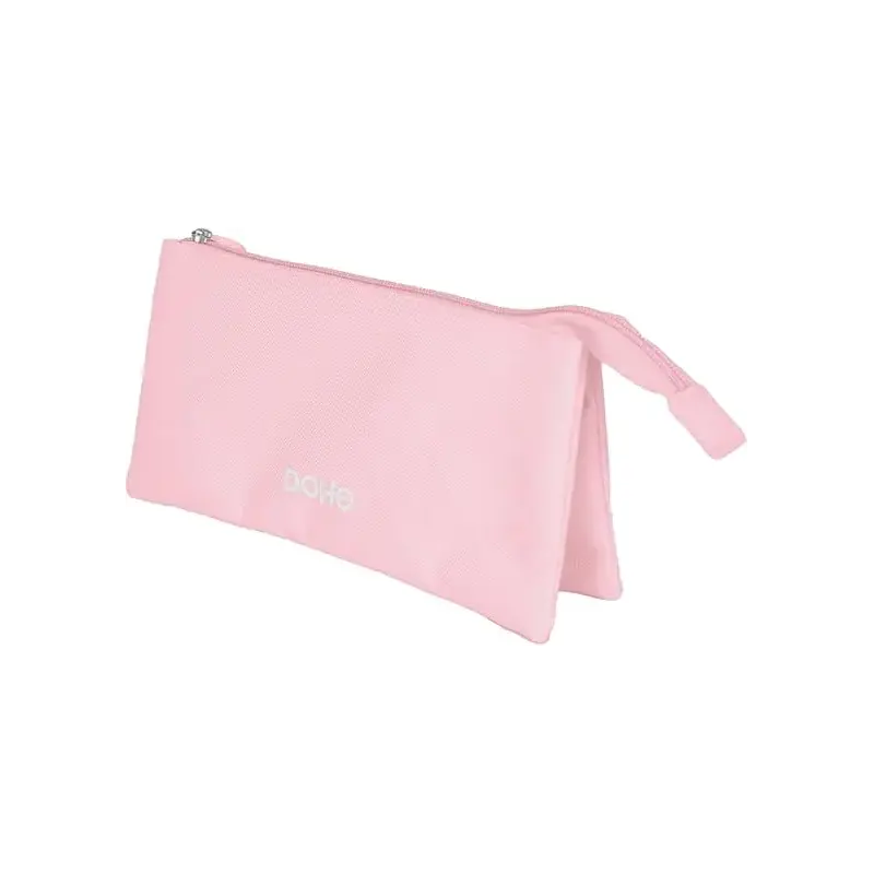 Dohe Serenity Portatodo Triple - Cierre Doble con Cremallera y Tirador de Goma - Color Rosa | Ahorro Imprimiendo