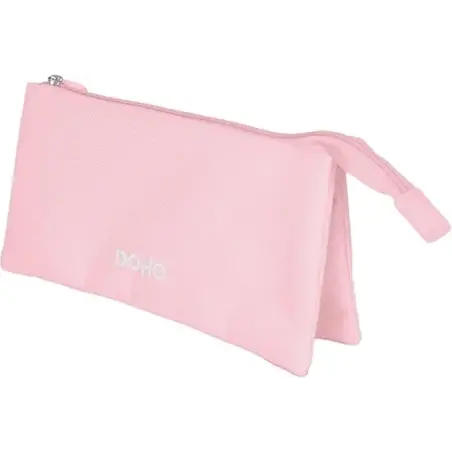 Dohe Serenity Portatodo Triple - Cierre Doble con Cremallera y Tirador de Goma - Color Rosa | Ahorro Imprimiendo