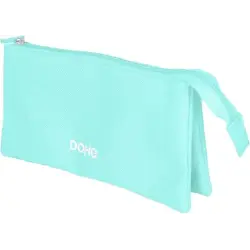 Dohe Serenity Portatodo Triple - Cierre Doble con Cremallera y Tirador de Goma - Color Verde | Ahorro Imprimiendo
