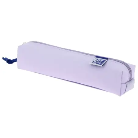 Oxford Live & Go Estuche Cuadrado Pequeño - Material Acolchado - Goma Elastica para unirlo al Cuaderno - Color Malva | Ahorro Im