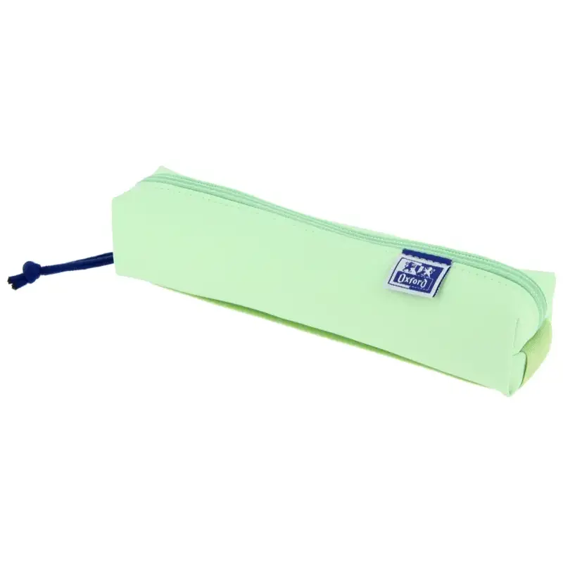 Oxford Live & Go Estuche Cuadrado Pequeño - Material Acolchado - Goma Elastica para unirlo al Cuaderno - Color Verde | Ahorro Im