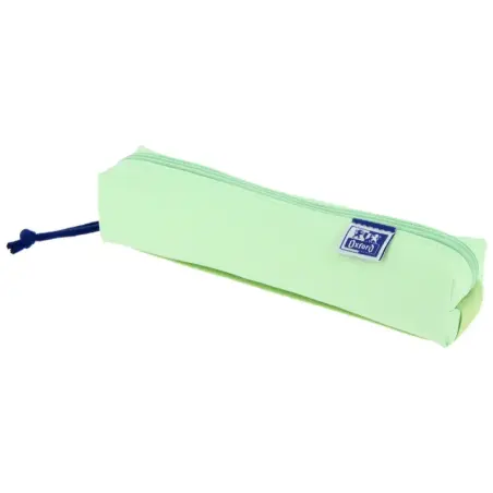 Oxford Live & Go Estuche Cuadrado Pequeño - Material Acolchado - Goma Elastica para unirlo al Cuaderno - Color Verde | Ahorro Im