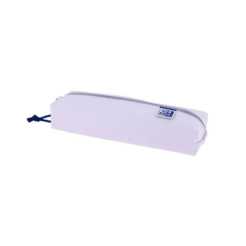 Oxford Live & Go Estuche Rectangular Mediano - Material Acolchado - Goma Elastica para unirlo al Cuaderno - Color Malva | Ahorro