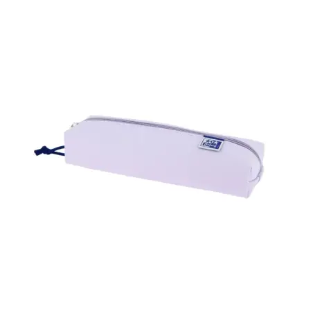 Oxford Live & Go Estuche Rectangular Mediano - Material Acolchado - Goma Elastica para unirlo al Cuaderno - Color Malva | Ahorro