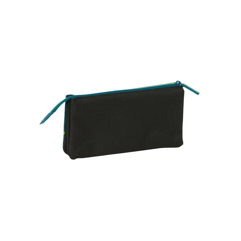 Safta Munich Land Portatodo - 3 Compartimentos con Cremalleras - Bolsillo Interior - 0.6L - 220x30x120mm - Color Azul Oscuro | A
