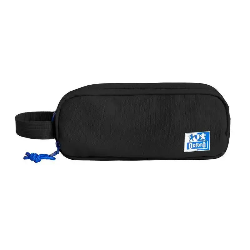 Oxford B-Smart Estuche Portatodo - 3 Compartimentos - Asa Lateral - Fabricado en Material Reciclado - Color Negro | Ahorro Impri