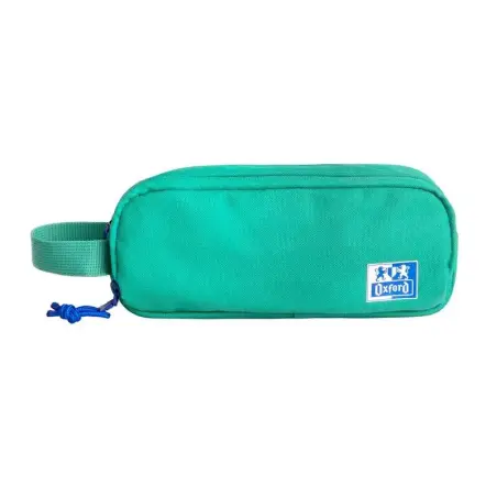Oxford B-Smart Estuche Portatodo - 3 Compartimentos - Asa Lateral - Fabricado en Material Reciclado - Color Turquesa | Ahorro Im