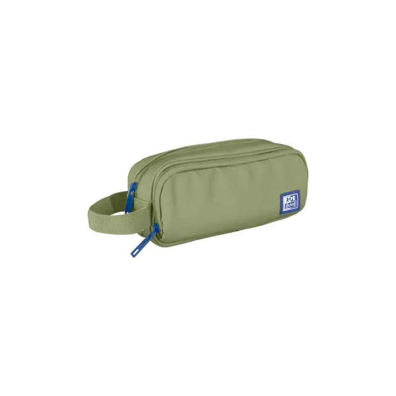 Oxford B-Smart Estuche Portatodo - 3 Compartimentos - Asa Lateral - Fabricado en Material Reciclado - Color Verde Safari | Ahorr