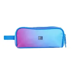 Oxford Gradient Estuche Portatodo - 3 Cremalleras - Asa Lateral - Fabricado en Material Reciclado - Color Mystic Blue | Ahorro I