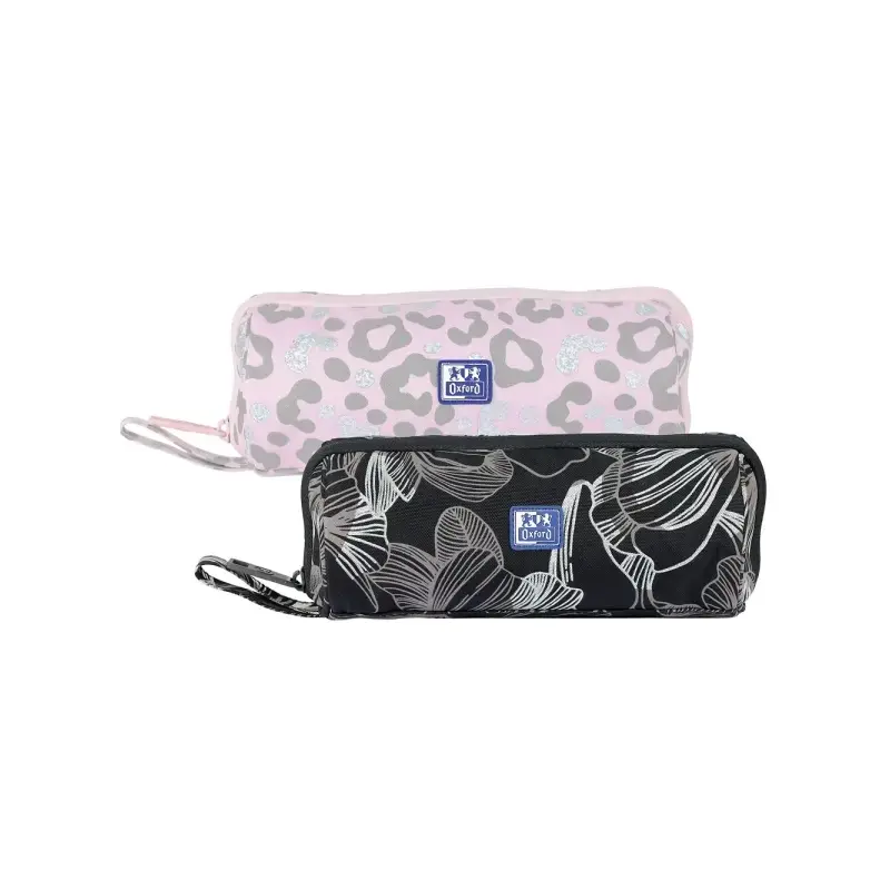 Oxford Dream Tech Estuche Portatodo Redondo - Apertura Total - 8 Compartimentos - Goma Kangoo Acoplable a Cuadernos y Carpetas -