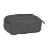 Safta Basic Portatodo - 3 Compartimentos con Cremalleras - Bolsillo Frontal - Cinta Adaptable - 1.72L - 215x80x100mm - Color Gri