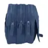 Safta Basic Portatodo - 3 Compartimentos con Cremalleras - Bolsillo Frontal - Cinta Adaptable - 1.72L - 215x80x100mm - Color Azu