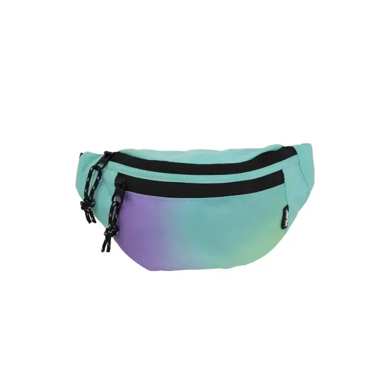 Milan Sunset Bolsa de Cintura - Ajustable - Cremallera con Tirador - 3 Bolsillos - Multicolor | Ahorro Imprimiendo