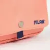 Milan Coleccion 430 Portatodo de Gran Capacidad - 3 Bolsillos con Cremallera y Un Pequeño Bolsillo Frontal - Color Rosa | Ahorro