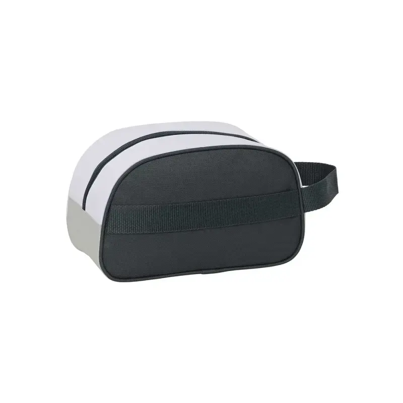 Safta Real Madrid Neceser de 5L Portatodo - Adaptable a Carro - Asa de Mano - Cierre de Cremallera - 26x15x12cm - Color Blanco y