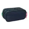Safta Benetton Together Portatodo - 3 Compartimentos con Cremalleras - Bolsillo Frontal - Cinta Adaptable - 1.72L - 215x80x100mm