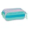 Safta Benetton Dolce Portatodo - 3 Compartimentos con Cremalleras - Bolsillo Frontal - Cinta Adaptable - 1.72L - 215x80x100mm -