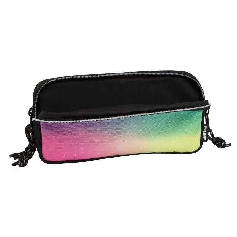 Milan Sunset Estuche Portatodo 3 Compartimentos - Tejido Resistente a las Roturas y Rasgaduras - Medidas 22x11x6.5cm - Modelo Co