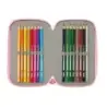 Safta Blackfit8 Mariposas Plumier de 3 Pisos - 37 Piezas - 1.3L - Goma - Lapiz - Boligrafos - Sacapuntas - Reglas - 16 Colores -