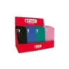 Enri Expositor de 20 Estuches Portatodo de 1 Compartimento - Fabricados en Neopreno - Colores Negro, Rosa, Azul y Verde | Ahorro
