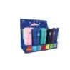 Oxford Kangoo Teens Expositor de 24 Estuches (12 rectangulares medianos, 12 redondos pequeños) - Goma Elastica para unirlo al Cu