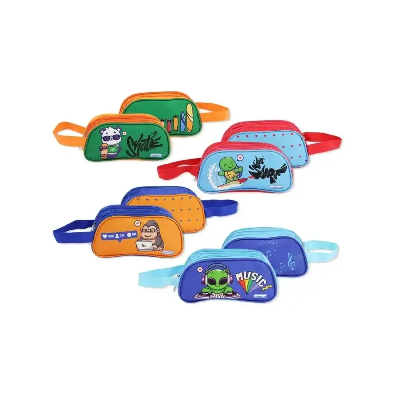 Bismark Lovely Animals Portatodo Ovalado a 2 Colores - 3 Compartimentos - 4 Diseños Diferentes | Ahorro Imprimiendo