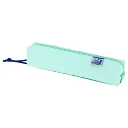 Oxford Live & Go Estuche Cuadrado Pequeño - Material Acolchado - Goma Elastica para unirlo al Cuaderno - Color Azul | Ahorro Imp
