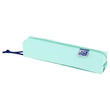 Oxford Live & Go Estuche Cuadrado Pequeño - Material Acolchado - Goma Elastica para unirlo al Cuaderno - Color Azul | Ahorro Imp