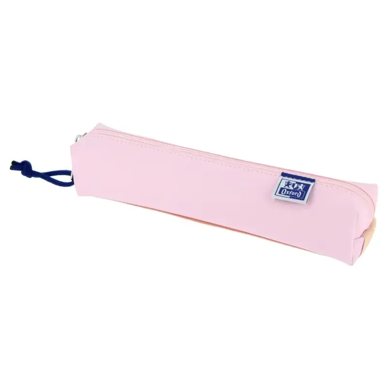 Oxford Live & Go Estuche Cuadrado Pequeño - Material Acolchado - Goma Elastica para unirlo al Cuaderno - Color Rosa | Ahorro Imp