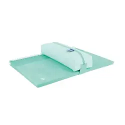 Oxford Live & Go Estuche Rectangular Mediano - Material Acolchado - Goma Elastica para unirlo al Cuaderno - Color Azul | Ahorro