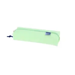 Oxford Live & Go Estuche Rectangular Mediano - Material Acolchado - Goma Elastica para unirlo al Cuaderno - Color Verde | Ahorro