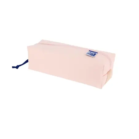 Oxford Live & Go Estuche Cuadrado Grande - Material Acolchado - Goma Elastica para unirlo al Cuaderno - Color Rosa | Ahorro Impr