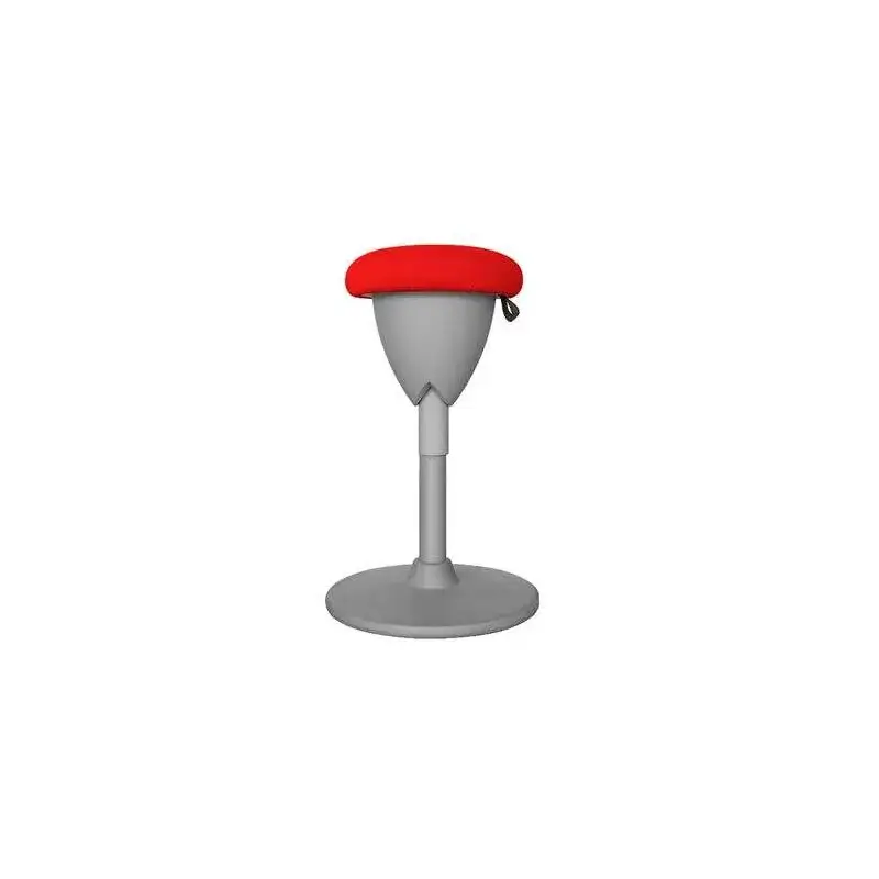 Cromad Design Taburete Multiusos - Asiento con Altura Ajustable - Giro de 360º - Tejido a Prueba de Agua - Color Rojo/Gris | Aho