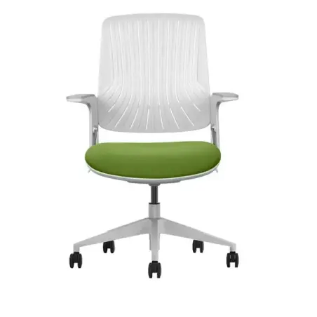 Cromad Senior SE1800 Silla de Oficina - Altura Ajustable con Elevador de Gas de Grado 4 - Respaldo de Material Antibacteriano El
