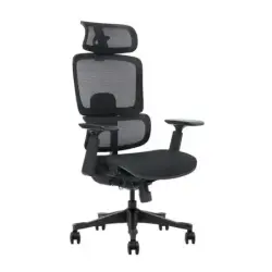 Cromad Senior SE1400 Silla de Oficina - Altura Ajustable con Elevador de Gas de Grado 4 - Reposacabezas y Respaldo Regulables -