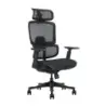 Cromad Senior SE1400 Silla de Oficina - Altura Ajustable con Elevador de Gas de Grado 4 - Reposacabezas y Respaldo Regulables -