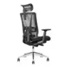 Cromad Senior SE1200 Silla de Oficina - Altura Ajustable con Elevador de Gas de Grado 4 - Reposacabezas, Reposabrazos 3D y Sopor