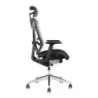 Cromad Senior SE1200 Silla de Oficina - Altura Ajustable con Elevador de Gas de Grado 4 - Reposacabezas, Reposabrazos 3D y Sopor