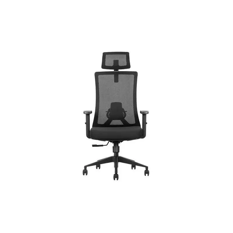 Cromad Senior SE7000 Silla de Oficina - Reposacabezas, Asiento, Soporte Lumbar y Reposabrazos Ajustables - Bloqueo de la Parte T