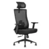 Cromad Senior SE7000 Silla de Oficina - Reposacabezas, Asiento, Soporte Lumbar y Reposabrazos Ajustables - Bloqueo de la Parte T