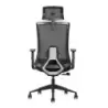 Cromad Senior SE7000 Silla de Oficina - Reposacabezas, Asiento, Soporte Lumbar y Reposabrazos Ajustables - Bloqueo de la Parte T