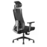 Cromad Senior SE7000 Silla de Oficina - Reposacabezas, Asiento, Soporte Lumbar y Reposabrazos Ajustables - Bloqueo de la Parte T