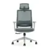 Cromad Gama Senior SE3000 Silla de Oficina - Piston de Gas de Grado 4 - Soporte Lumbar y Cervical - Respaldo de Malla - Reposabr