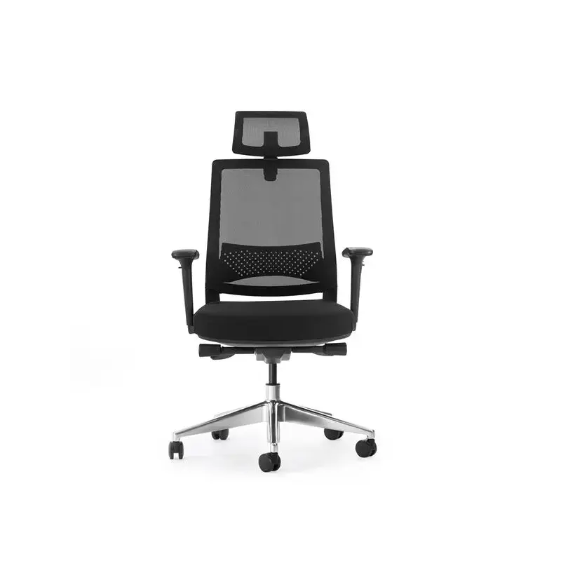 Cromad Senior SE1600 Silla de Oficina - Altura Ajustable con Elevador de Gas de Grado 4 - Soporte Lumbar y Reposacabezas Ajustab