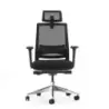 Cromad Senior SE1600 Silla de Oficina - Altura Ajustable con Elevador de Gas de Grado 4 - Soporte Lumbar y Reposacabezas Ajustab
