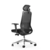 Cromad Senior SE1600 Silla de Oficina - Altura Ajustable con Elevador de Gas de Grado 4 - Soporte Lumbar y Reposacabezas Ajustab
