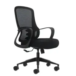 Oqonos Cherg 006 Silla de Oficina Ergonomica con Respaldo de Malla Transpirable, Piston de Gas Clase 4, Soporte Lumbar, Reposabr