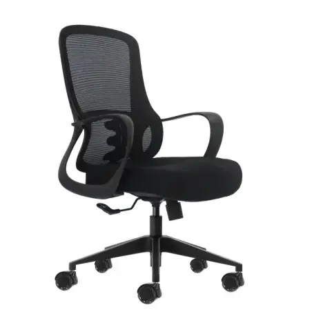Oqonos Cherg 006 Silla de Oficina Ergonomica con Respaldo de Malla Transpirable, Piston de Gas Clase 4, Soporte Lumbar, Reposabr