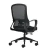 Oqonos Cherg 006 Silla de Oficina Ergonomica con Respaldo de Malla Transpirable, Piston de Gas Clase 4, Soporte Lumbar, Reposabr