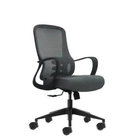 Oqonos Cherg 007 Silla de Oficina Ergonomica con Respaldo de Malla Transpirable, Piston de Gas Clase 4, Soporte Lumbar, Reposabr